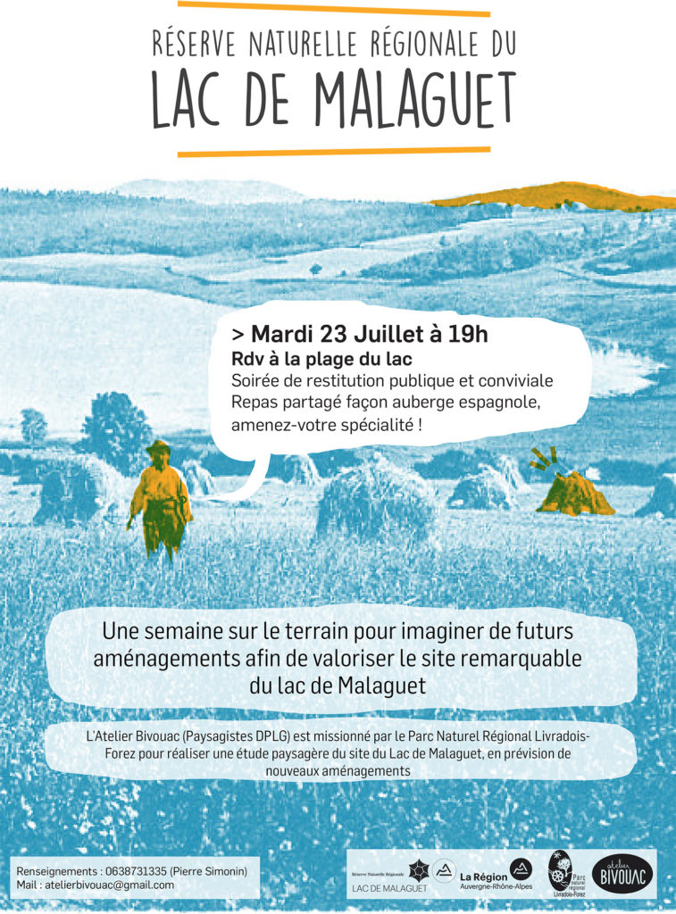 Affiche restitution aménagement Réserve naturelle régionale du Lac de Malaguet